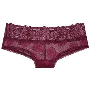 VS PINK burgundy hibiscus panty